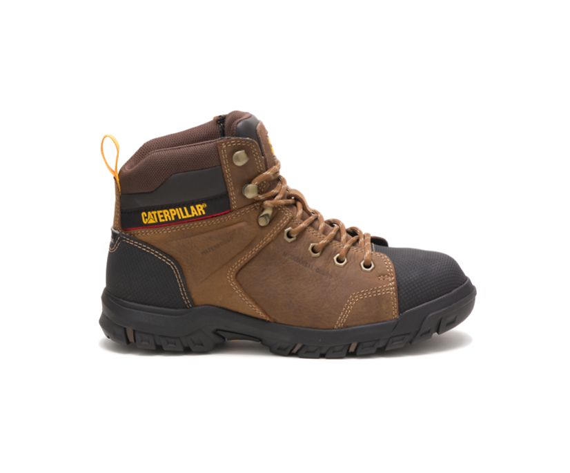 Damske Pracovne Topanky Caterpillar - Wellspring Waterproof Metatarsal Guard Steel Toe - Tmavo Hnede